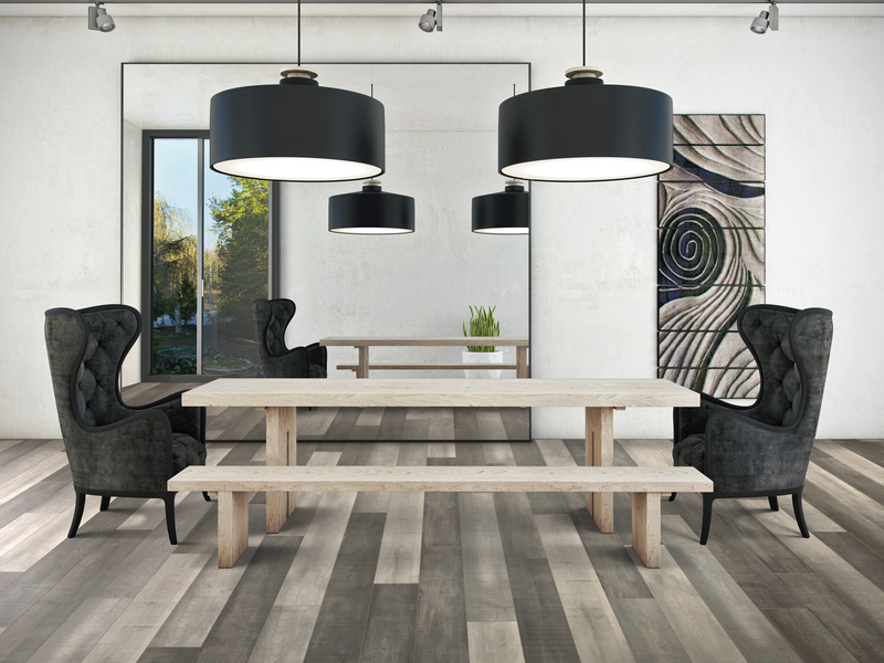 Modern living room with light flooring in Edwardsville, IL