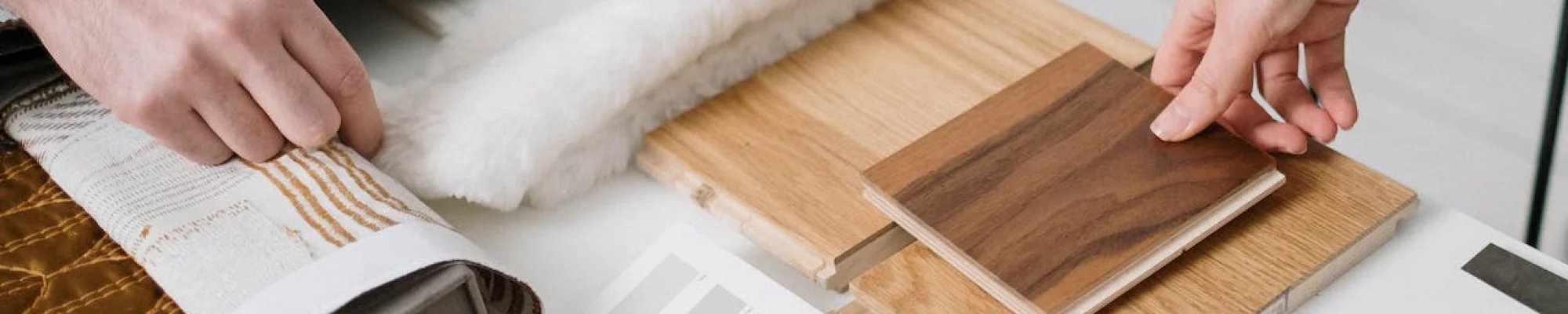 Browsing flooring and interior design samples
